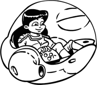 A coloring page of once upon a time